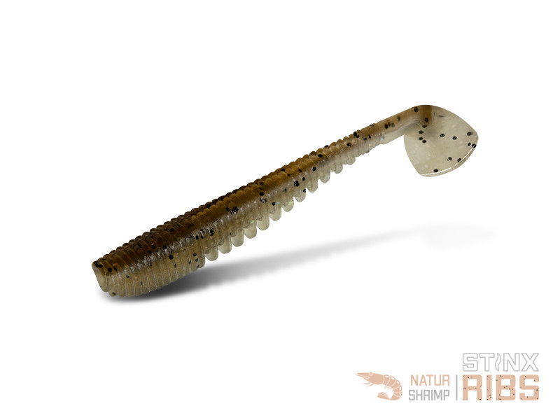 Delphin Stinx RIBS Shrimp 5cm NATUR, Plastic baits, Plastic baits for bass, Bass Fishing, CMF Bass