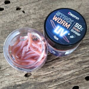 Delphin Stinx WORM Shrimp 4cm SKINY, Plastic baits for bass Fishing, Bass Fishing, CMF Bass, Best plastic baits for bass Fishing